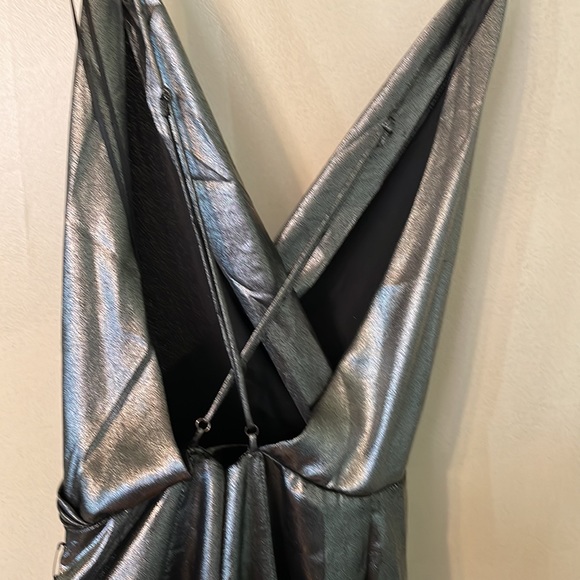 Spaghetti strap ASTR gun metal jumper. - Picture 3 of 7